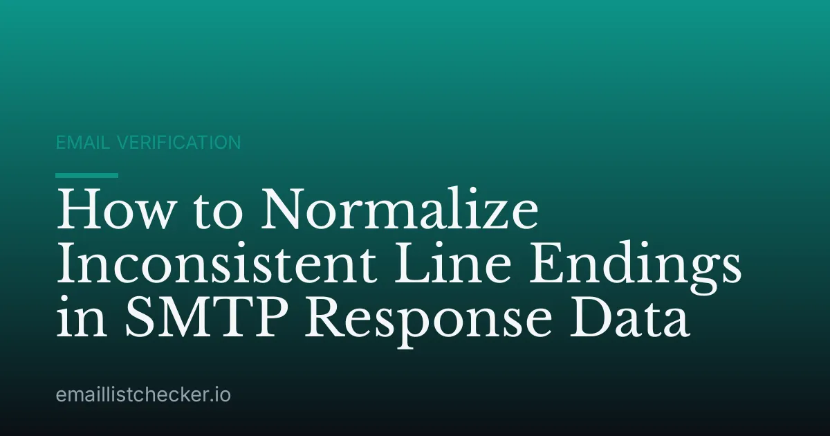 How to Normalize Inconsistent Line Endings in SMTP Response Data