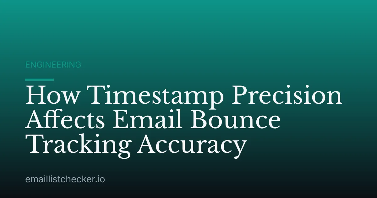 How Timestamp Precision Affects Email Bounce Tracking Accuracy