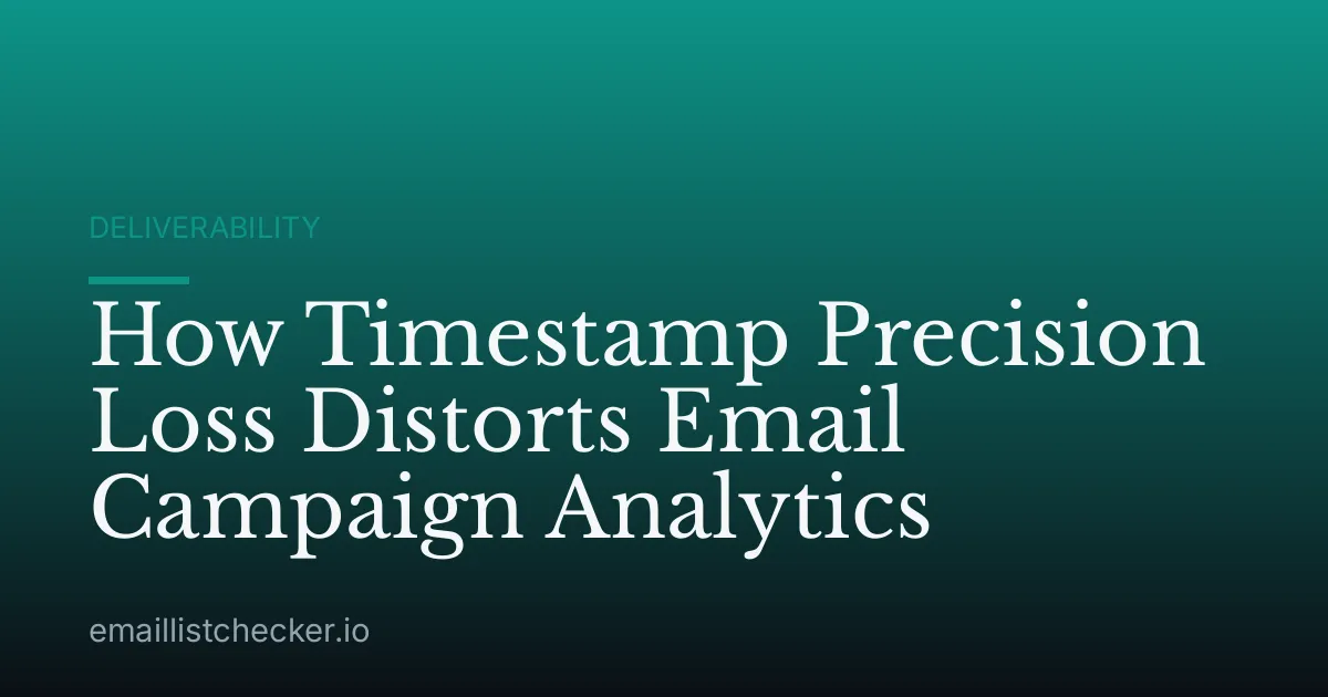 How Timestamp Precision Loss Distorts Email Campaign Analytics