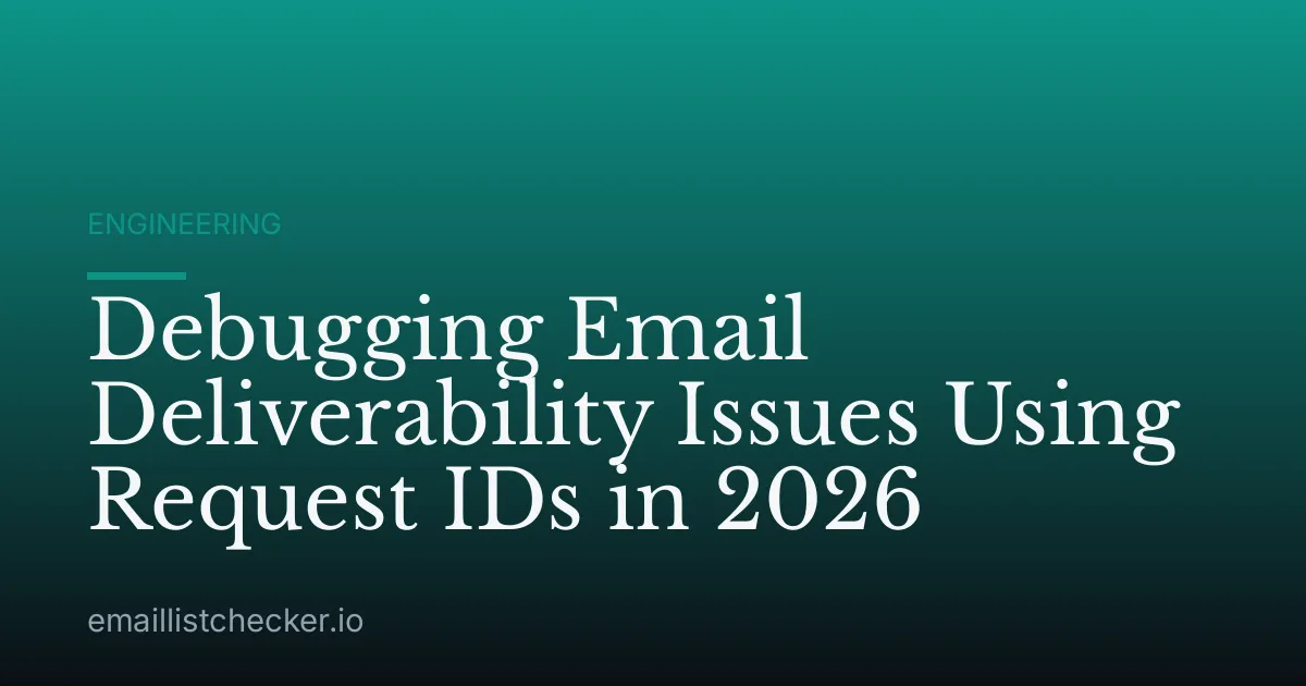 Debugging Email Deliverability Issues Using Request IDs in 2026