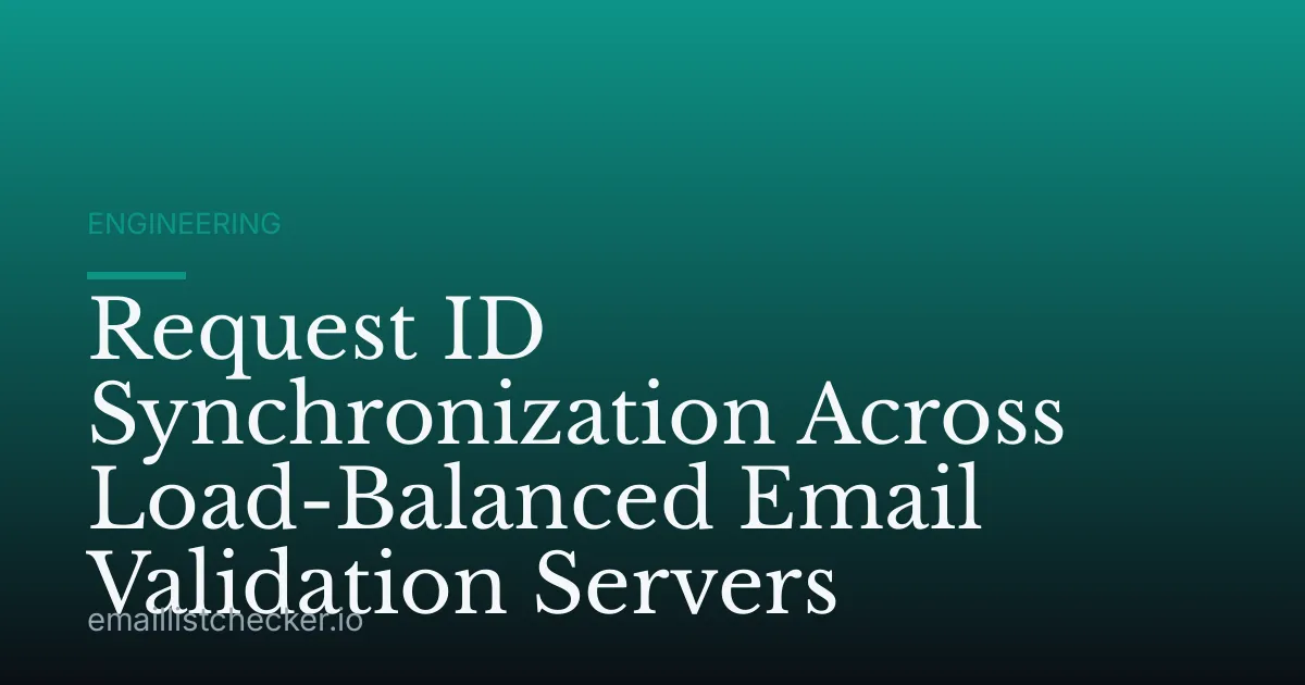 Request ID Synchronization Across Load-Balanced Email Validation Servers