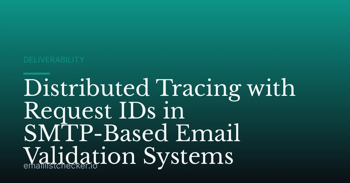Distributed Tracing with Request IDs in SMTP-Based Email Validation Systems