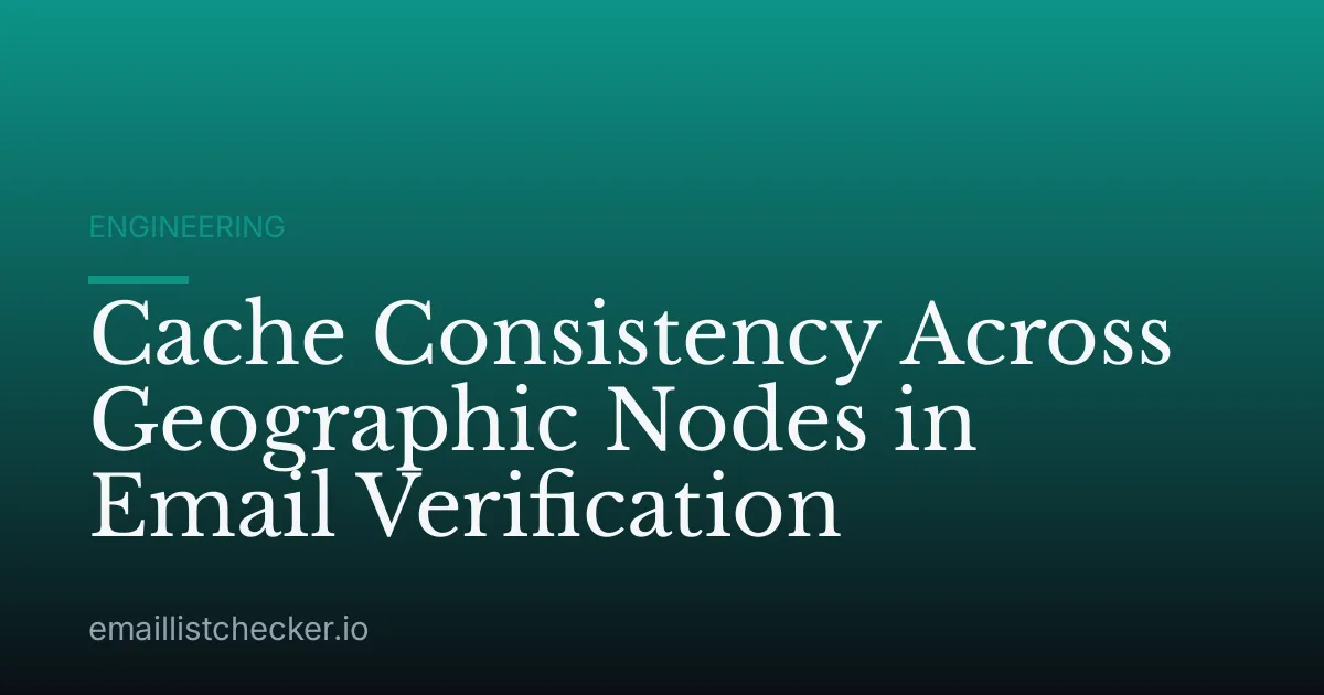 Cache Consistency Across Geographic Nodes in Email Verification