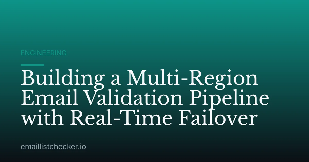 Building a Multi-Region Email Validation Pipeline with Real-Time Failover