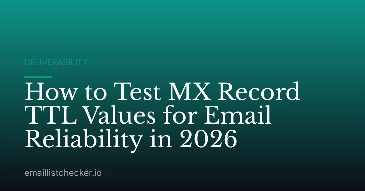 How to Test MX Record TTL Values for Email Reliability in 2026