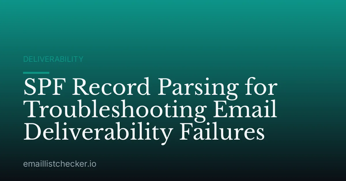 SPF Record Parsing for Troubleshooting Email Deliverability Failures