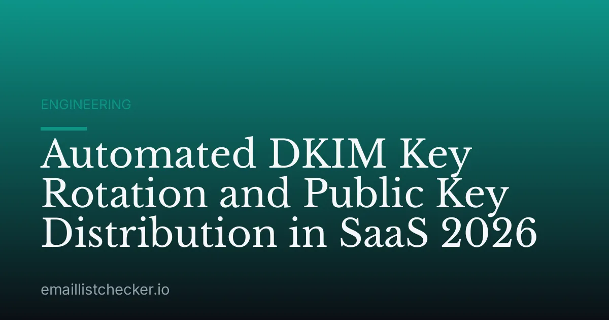 Automated DKIM Key Rotation and Public Key Distribution in SaaS 2026