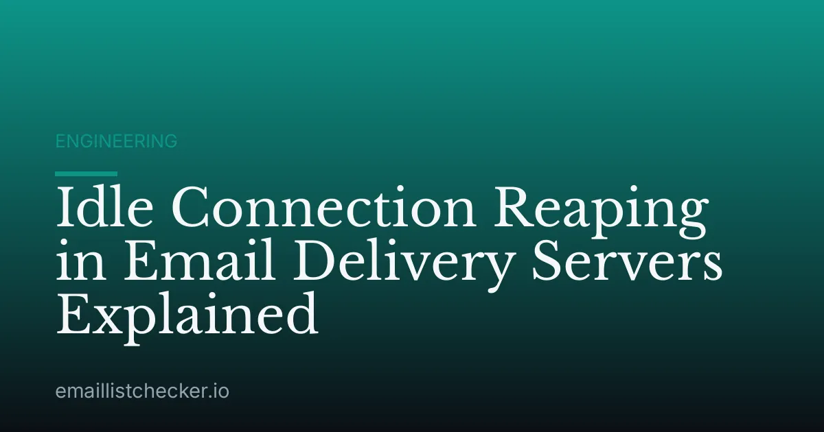 Idle Connection Reaping in Email Delivery Servers Explained