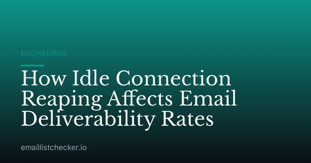 How Idle Connection Reaping Affects Email Deliverability Rates