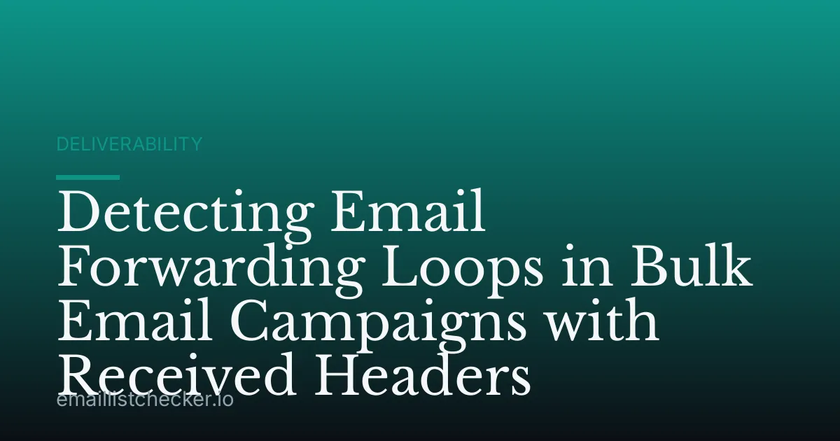 Detecting Email Forwarding Loops in Bulk Email Campaigns with Received Headers