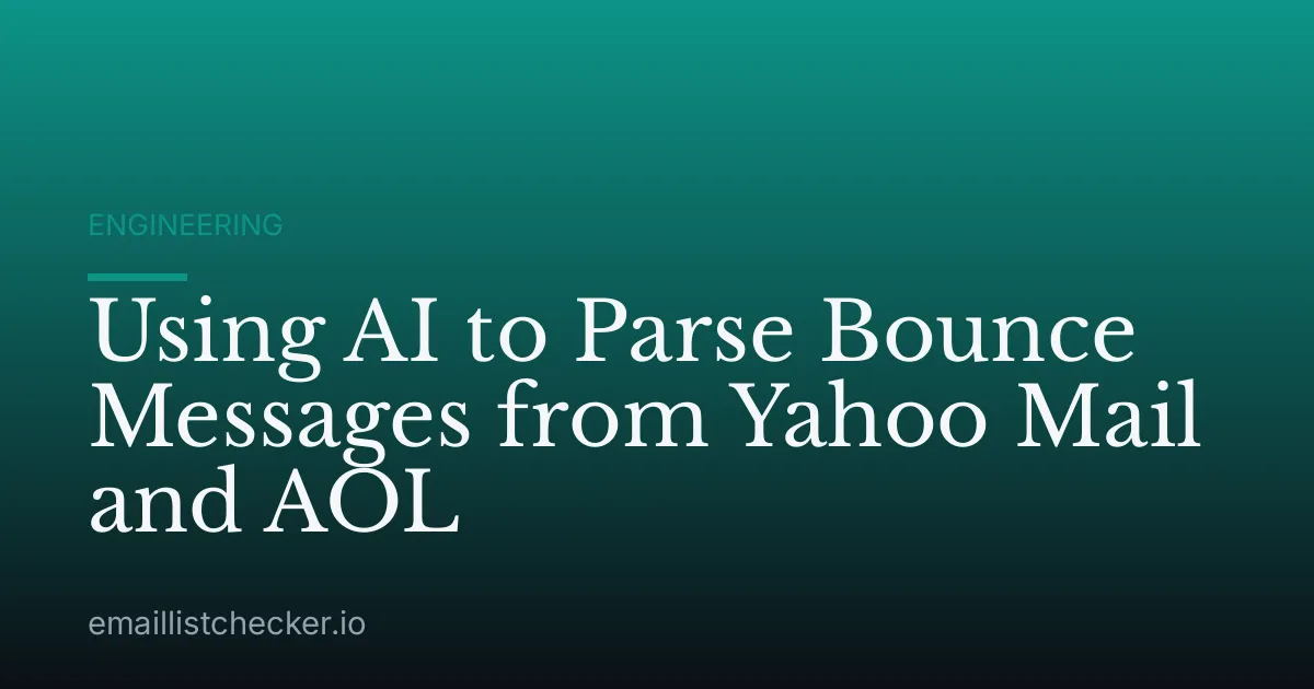Using AI to Parse Bounce Messages from Yahoo Mail and AOL