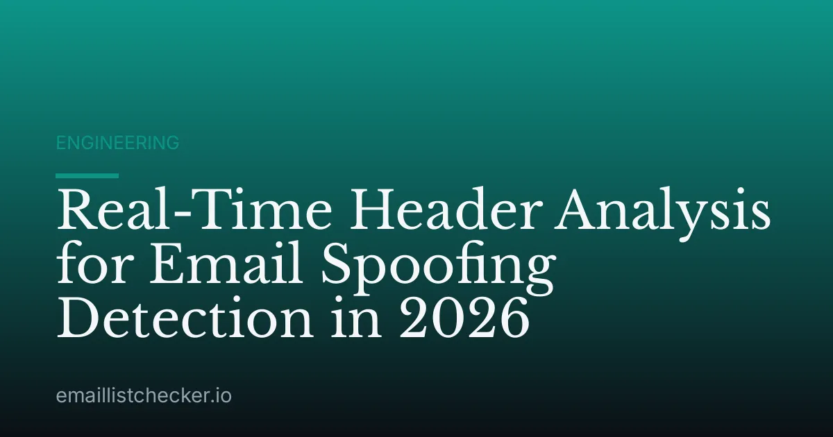 Real-Time Header Analysis for Email Spoofing Detection in 2026
