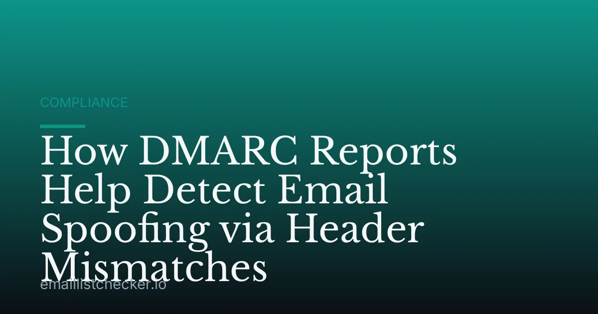 How DMARC Reports Help Detect Email Spoofing via Header Mismatches