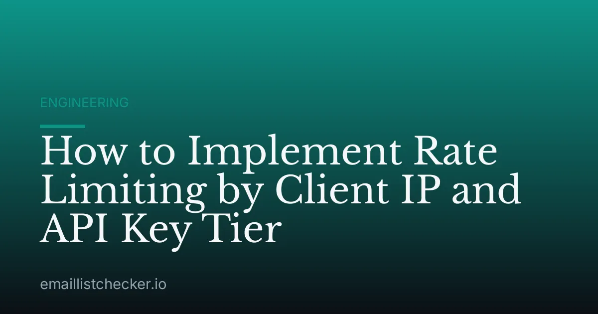 How to Implement Rate Limiting by Client IP and API Key Tier