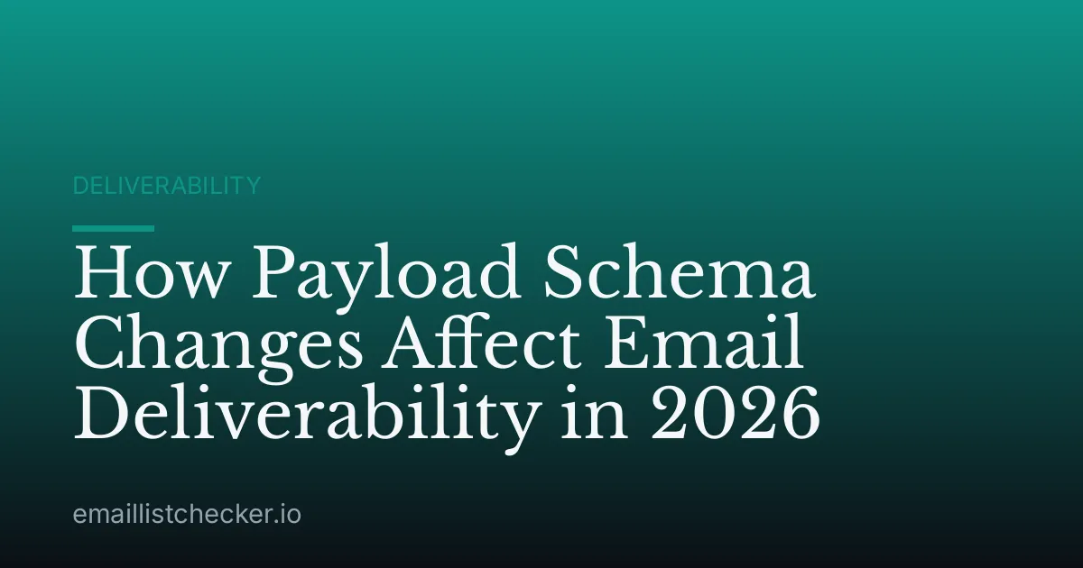 How Payload Schema Changes Affect Email Deliverability in 2026