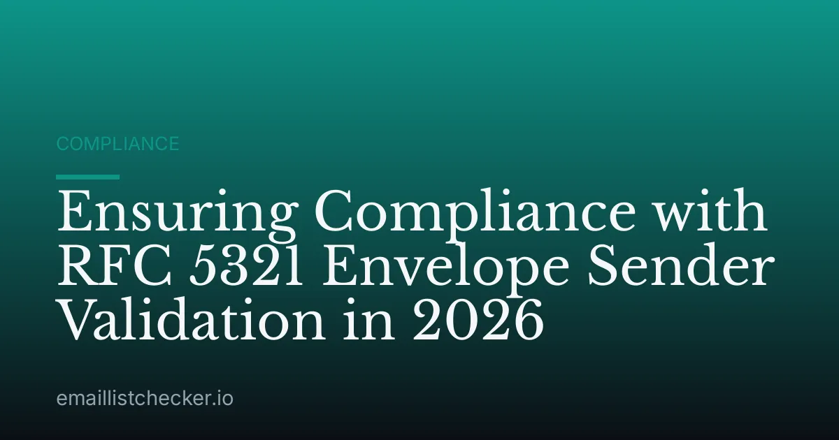 Ensuring Compliance with RFC 5321 Envelope Sender Validation in 2026