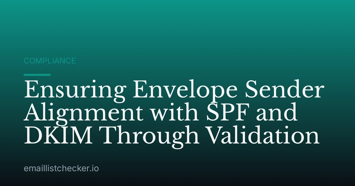 Ensuring Envelope Sender Alignment with SPF and DKIM Through Validation