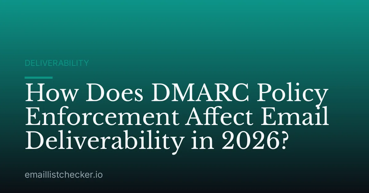 How Does DMARC Policy Enforcement Affect Email Deliverability in 2026?