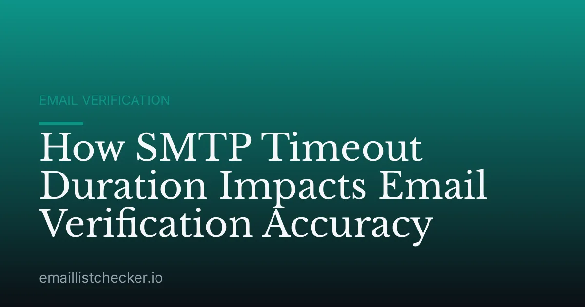 How SMTP Timeout Duration Impacts Email Verification Accuracy