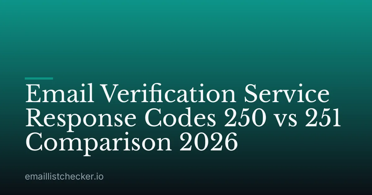 Email Verification Service Response Codes 250 vs 251 Comparison 2026