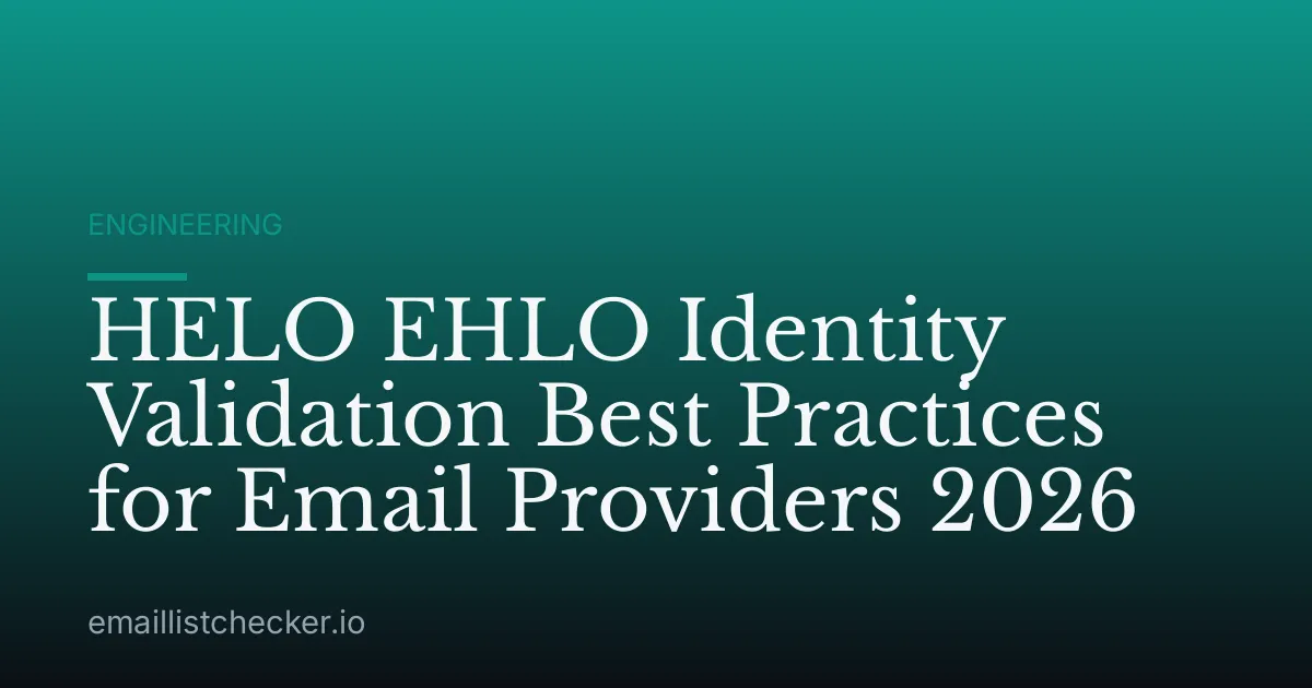 HELO EHLO Identity Validation Best Practices for Email Providers 2026