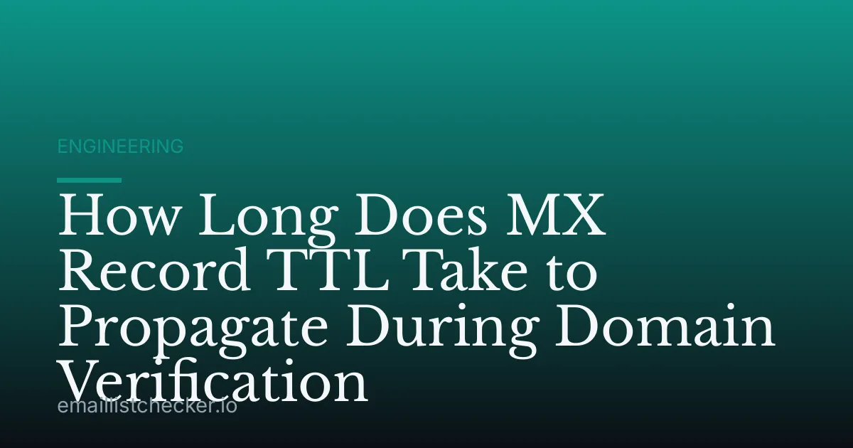 How Long Does MX Record TTL Take to Propagate During Domain Verification