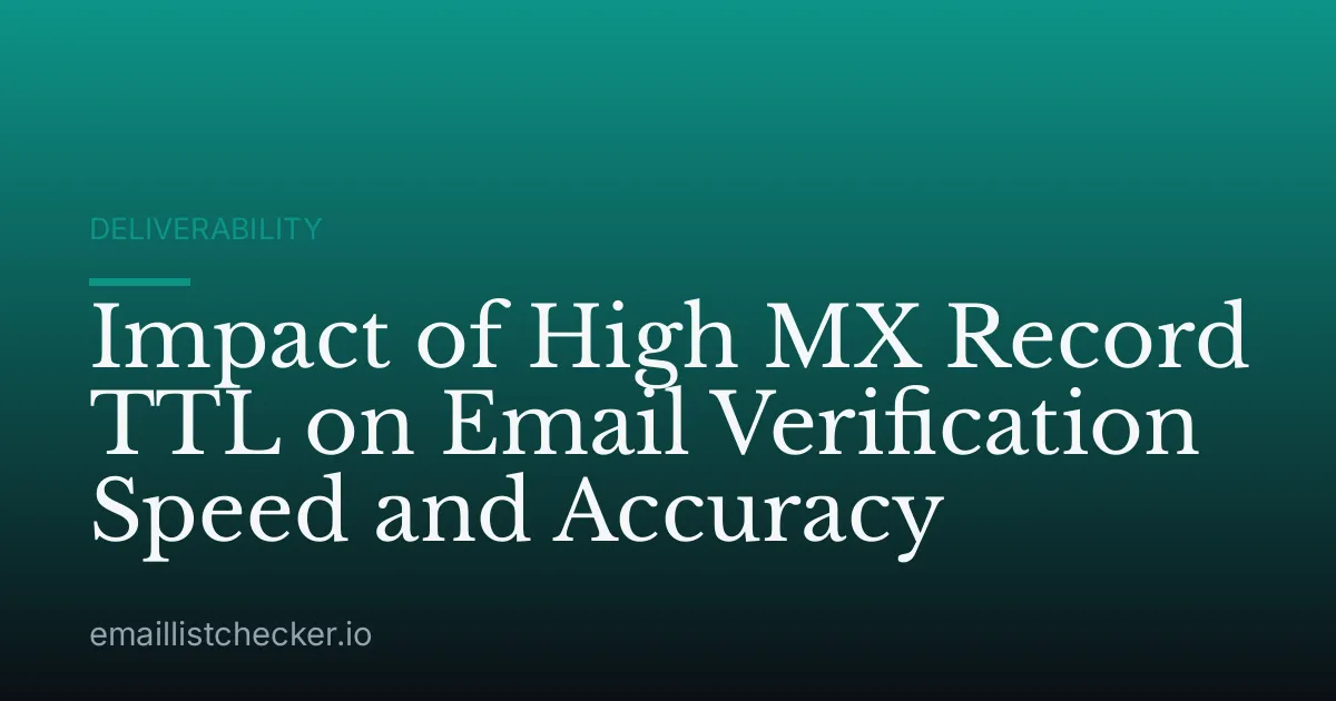 Impact of High MX Record TTL on Email Verification Speed and Accuracy