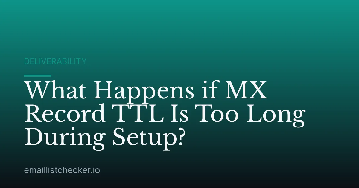 What Happens if MX Record TTL Is Too Long During Setup?