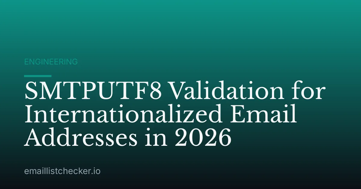 SMTPUTF8 Validation for Internationalized Email Addresses in 2026