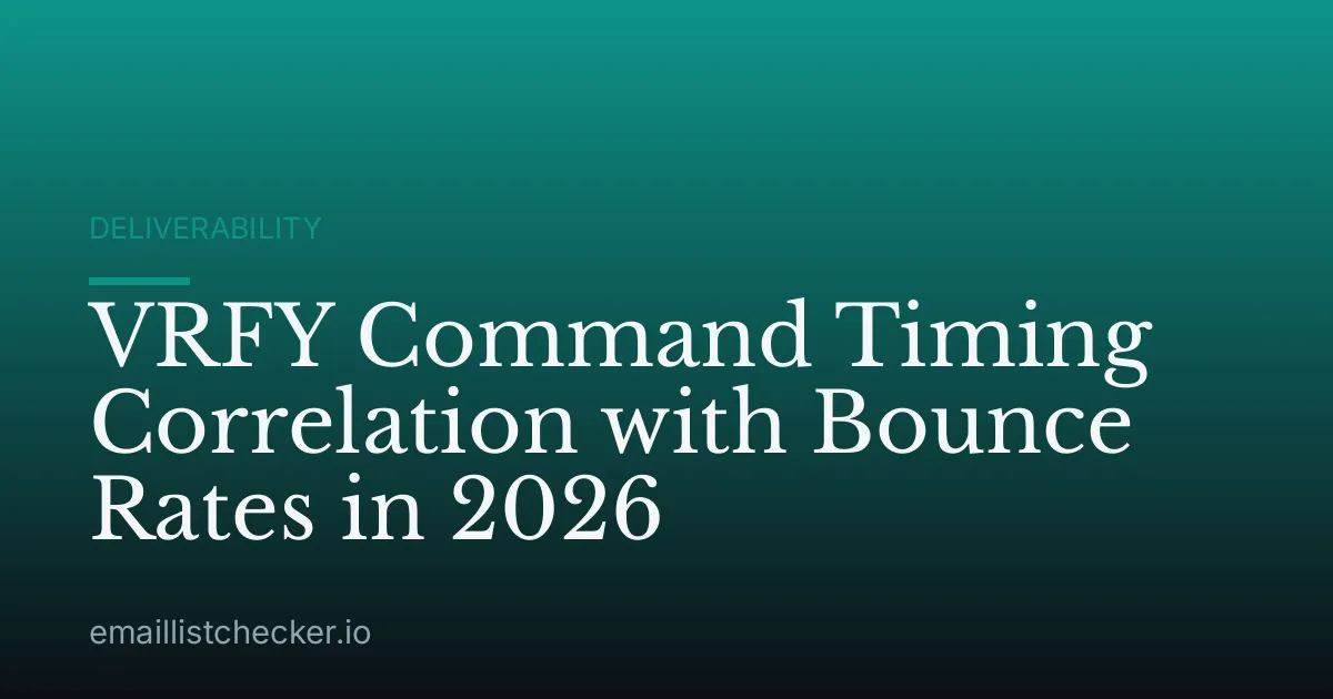 VRFY Command Timing Correlation with Bounce Rates in 2026