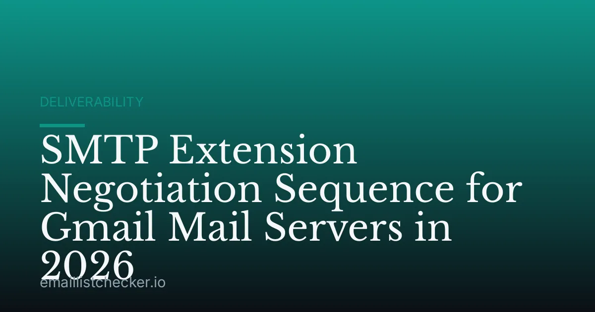 SMTP Extension Negotiation Sequence for Gmail Mail Servers in 2026