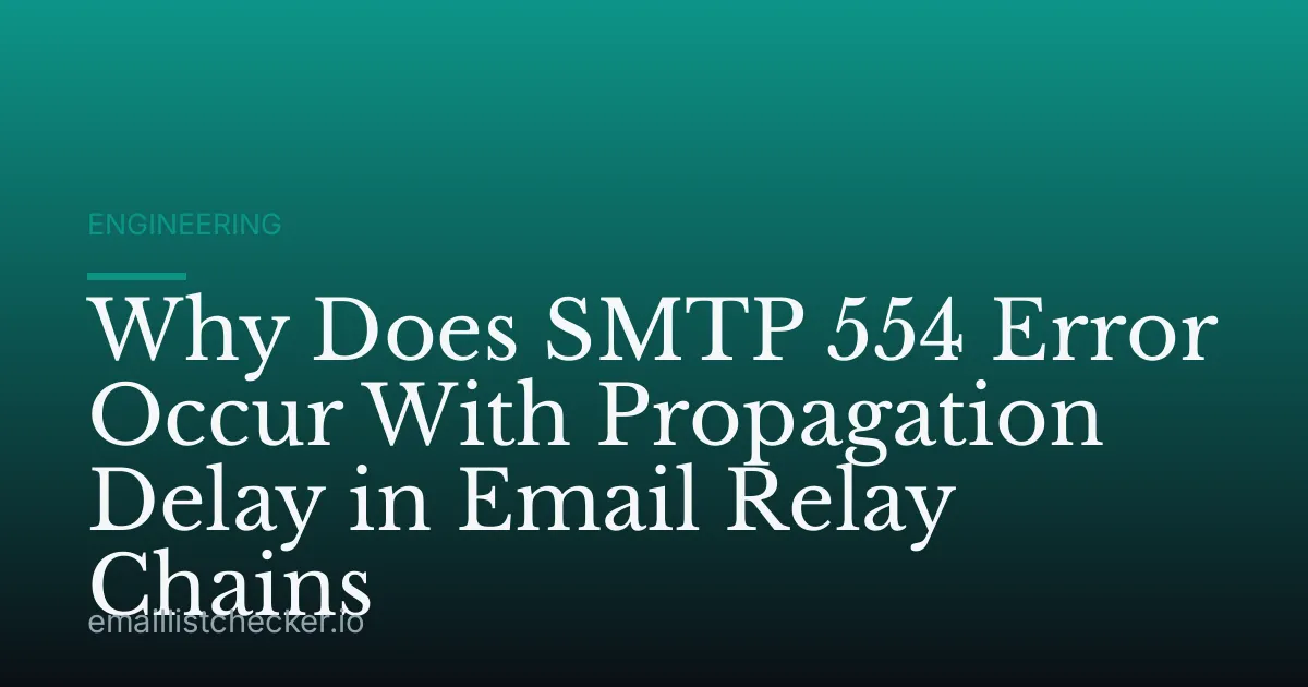 Why Does SMTP 554 Error Occur With Propagation Delay in Email Relay Chains