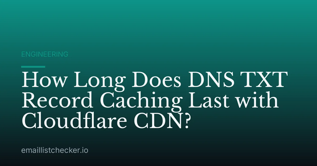 How Long Does DNS TXT Record Caching Last with Cloudflare CDN?