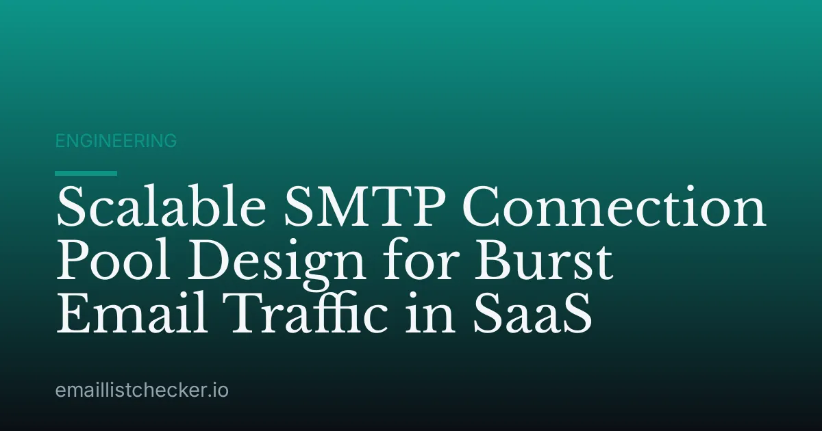 Scalable SMTP Connection Pool Design for Burst Email Traffic in SaaS