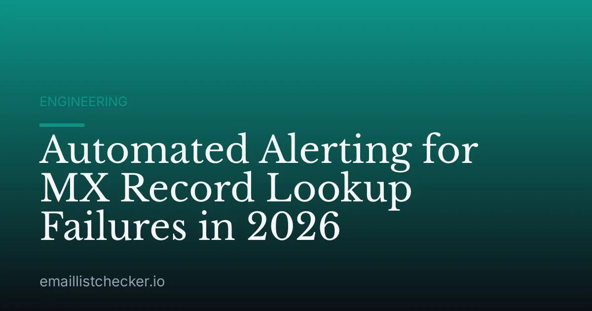 Automated Alerting for MX Record Lookup Failures in 2026