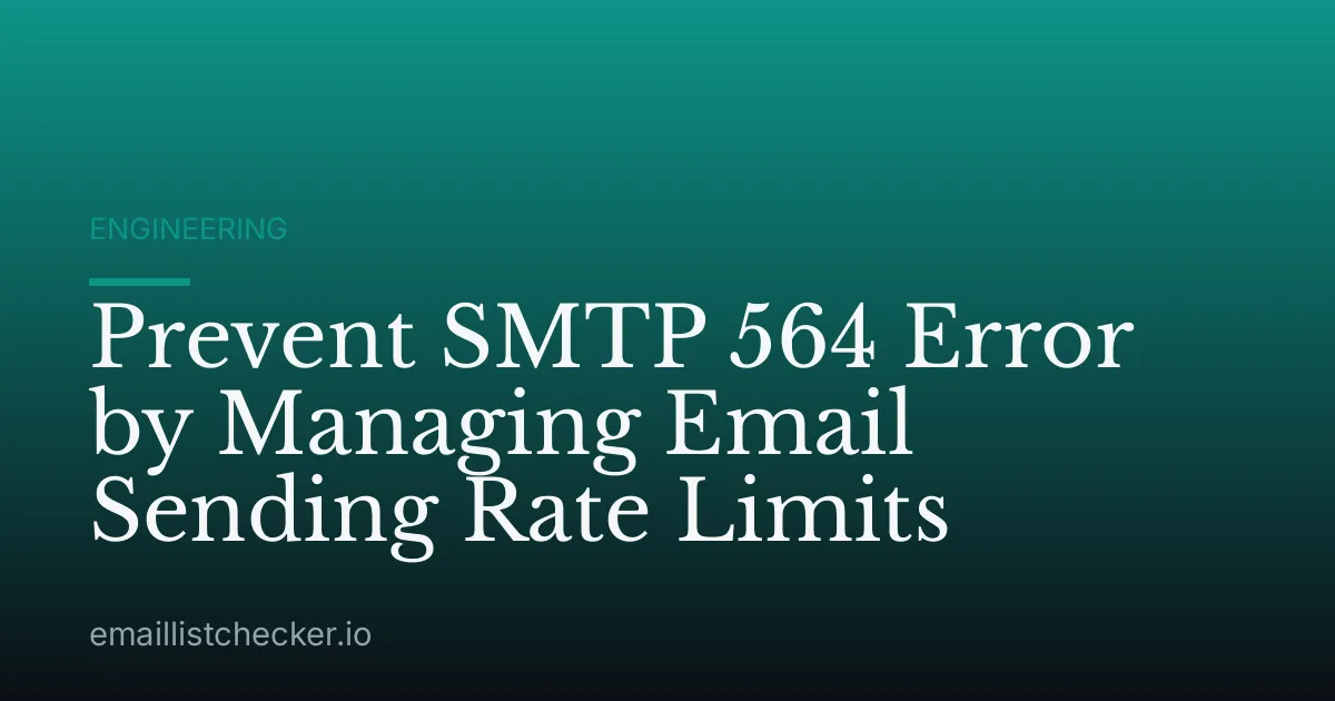 Prevent SMTP 564 Error by Managing Email Sending Rate Limits