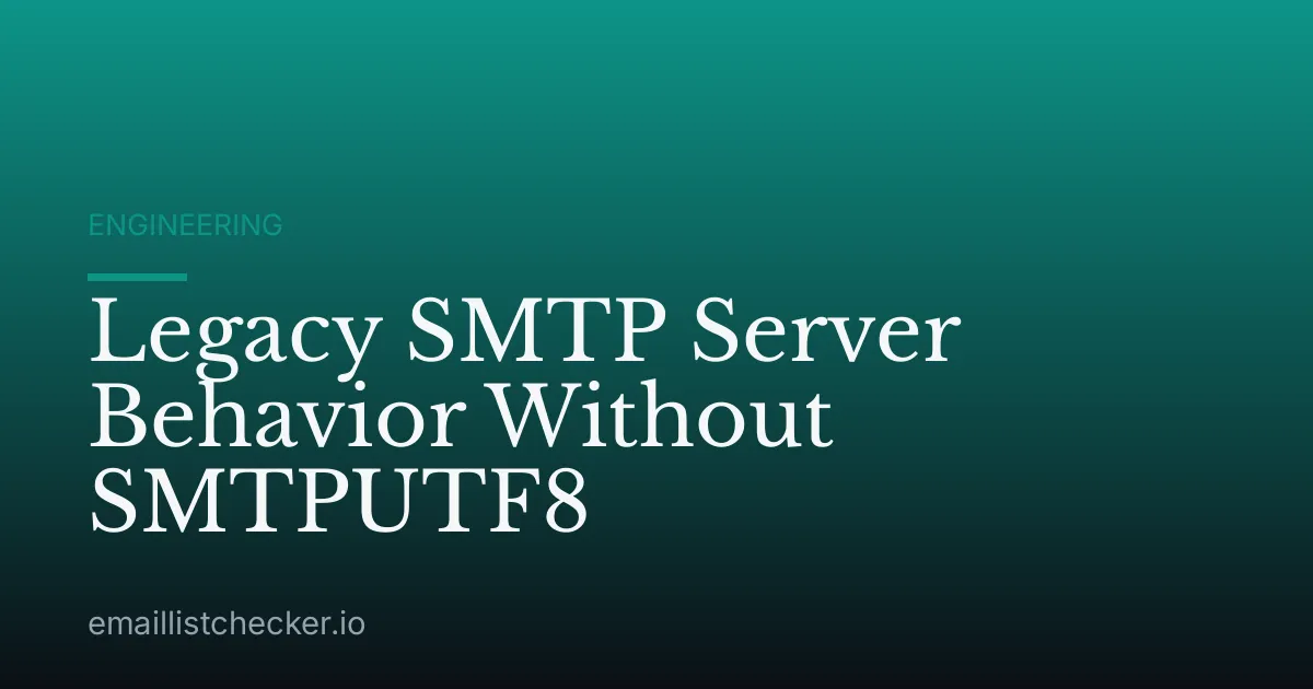 Legacy SMTP Server Behavior Without SMTPUTF8