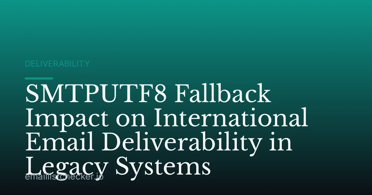 SMTPUTF8 Fallback Impact on International Email Deliverability in Legacy Systems