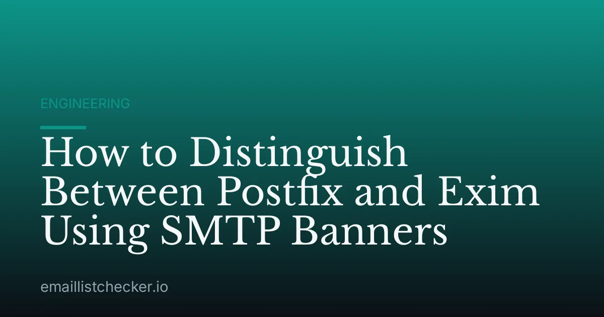 How to Distinguish Between Postfix and Exim Using SMTP Banners