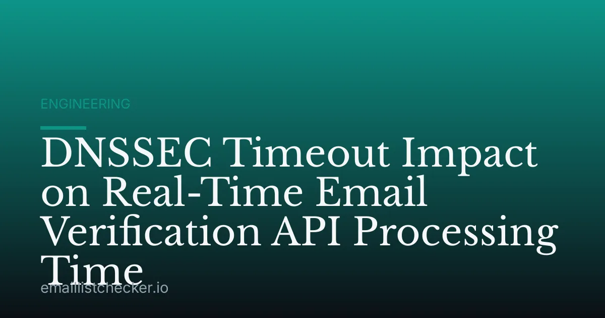 DNSSEC Timeout Impact on Real-Time Email Verification API Processing Time