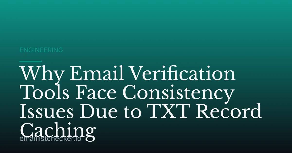 Why Email Verification Tools Face Consistency Issues Due to TXT Record Caching
