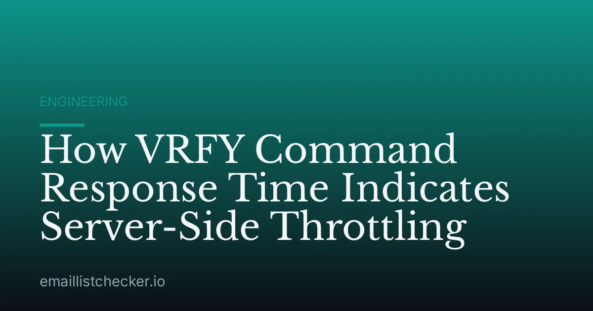 How VRFY Command Response Time Indicates Server-Side Throttling