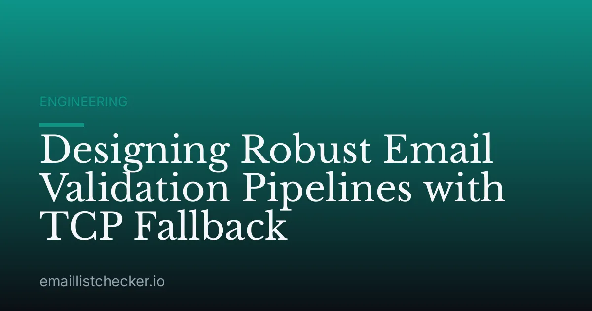 Designing Robust Email Validation Pipelines with TCP Fallback