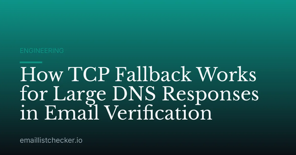 How TCP Fallback Works for Large DNS Responses in Email Verification