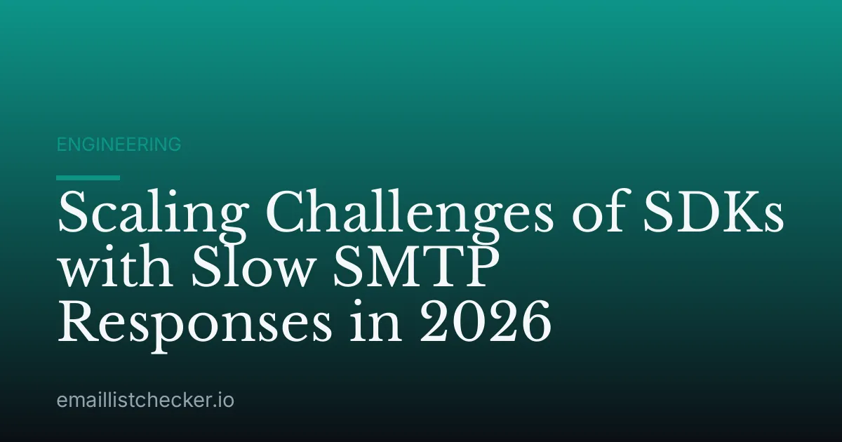 Scaling Challenges of SDKs with Slow SMTP Responses in 2026