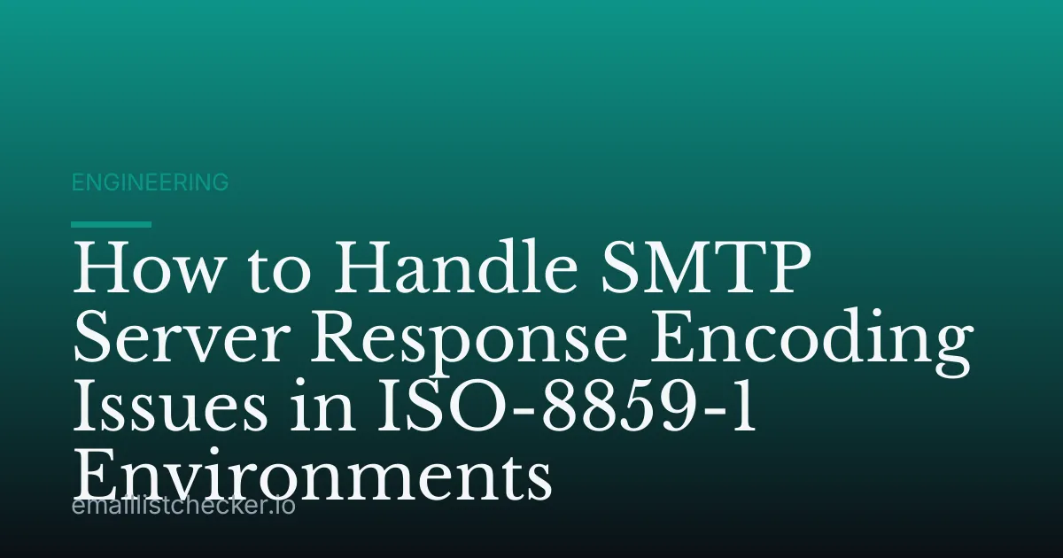 How to Handle SMTP Server Response Encoding Issues in ISO-8859-1 Environments