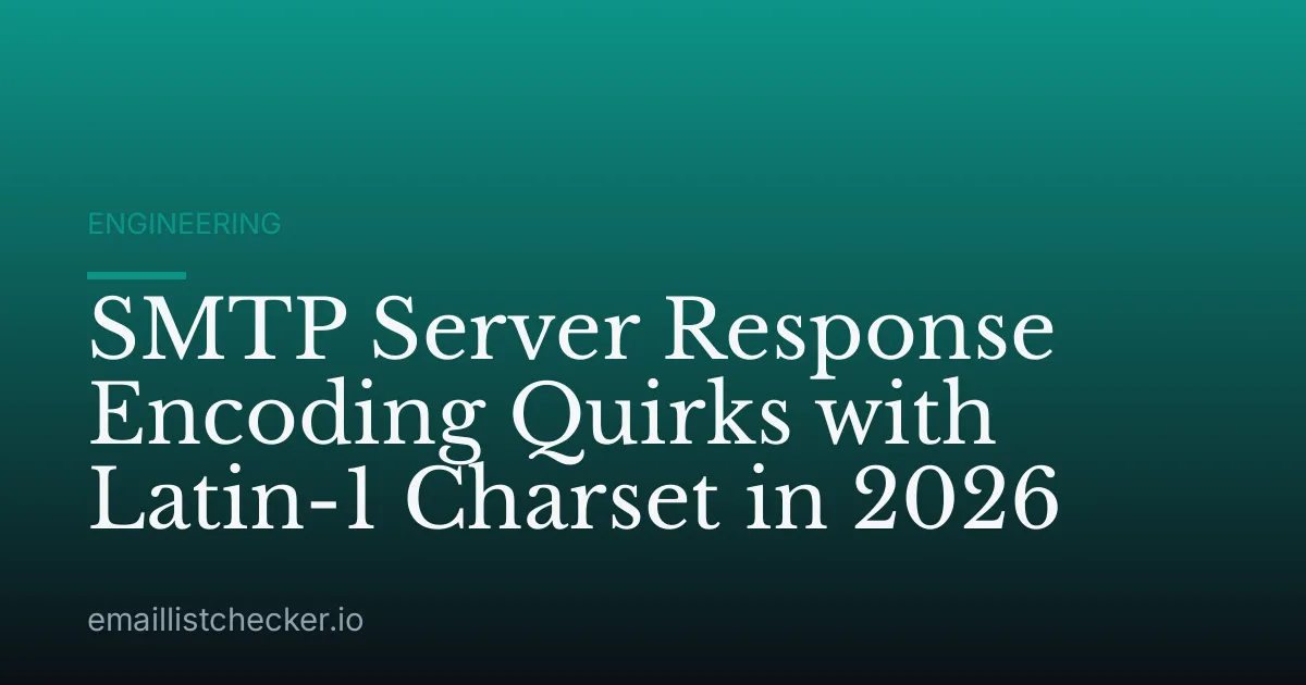 SMTP Server Response Encoding Quirks with Latin-1 Charset in 2026