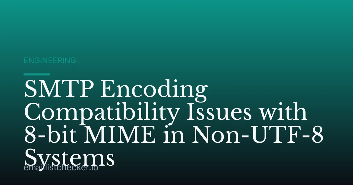 SMTP Encoding Compatibility Issues with 8-bit MIME in Non-UTF-8 Systems