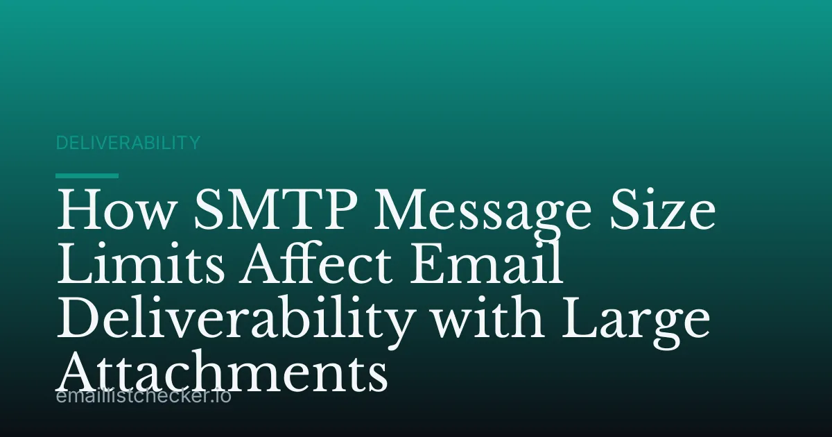 How SMTP Message Size Limits Affect Email Deliverability with Large Attachments