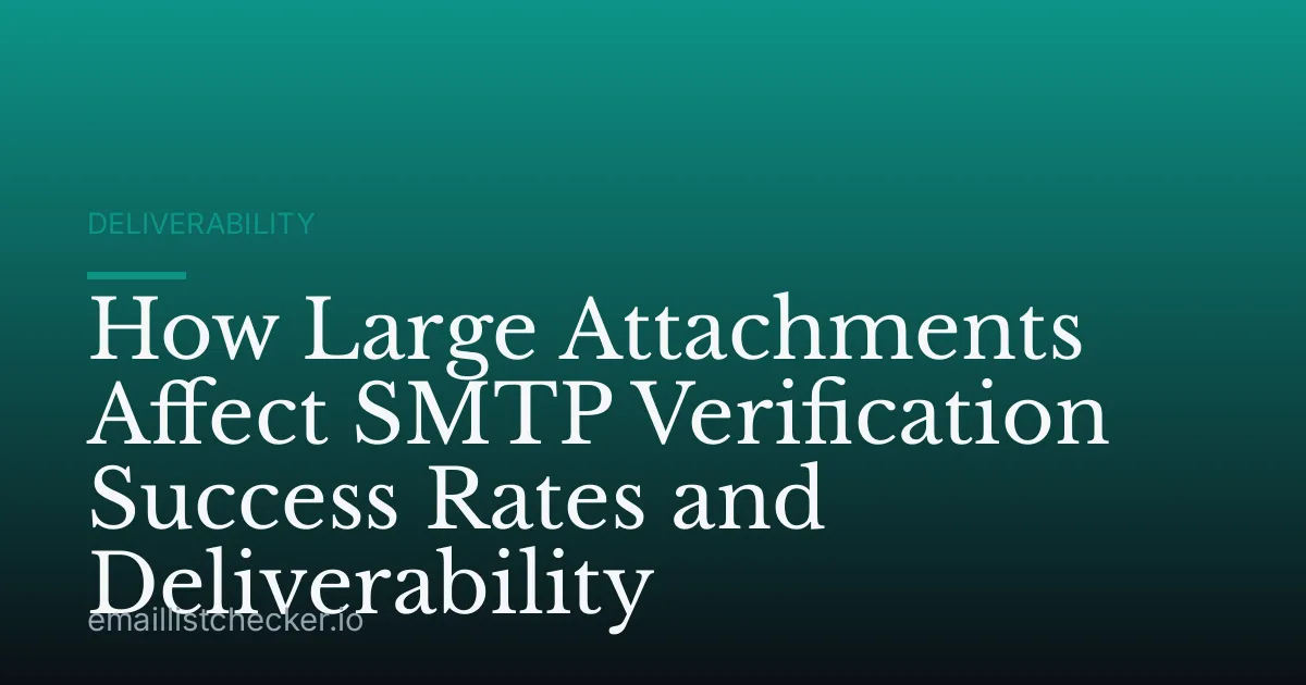 How Large Attachments Affect SMTP Verification Success Rates and Deliverability